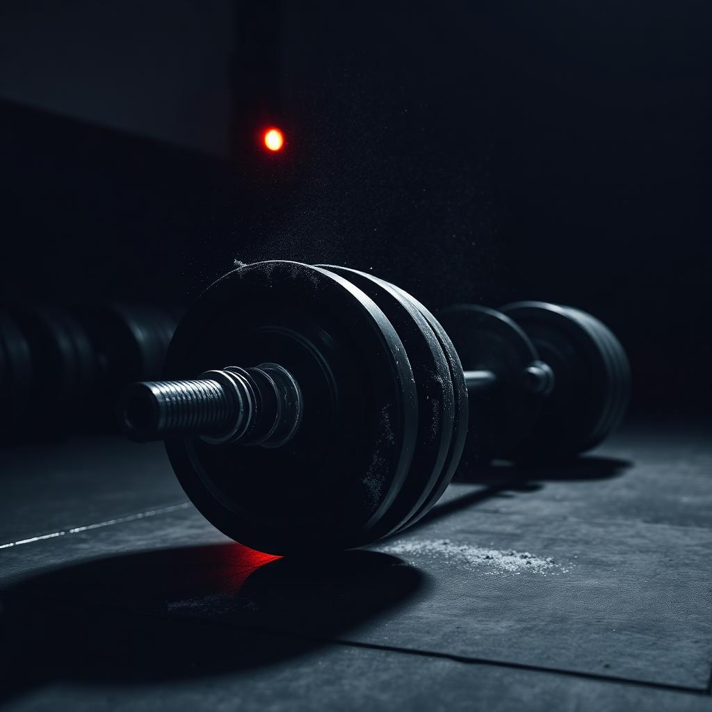 Barbell loaded with plates